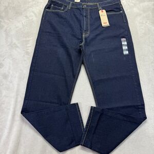 Levi's 550 Jeans Men's 44x36 Blue Relaxed Fit Stretch Dark Wash Denim Cowboy NWT